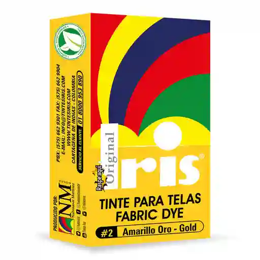 Iris Tinte para Telas Color Amarillo Oro # 2
