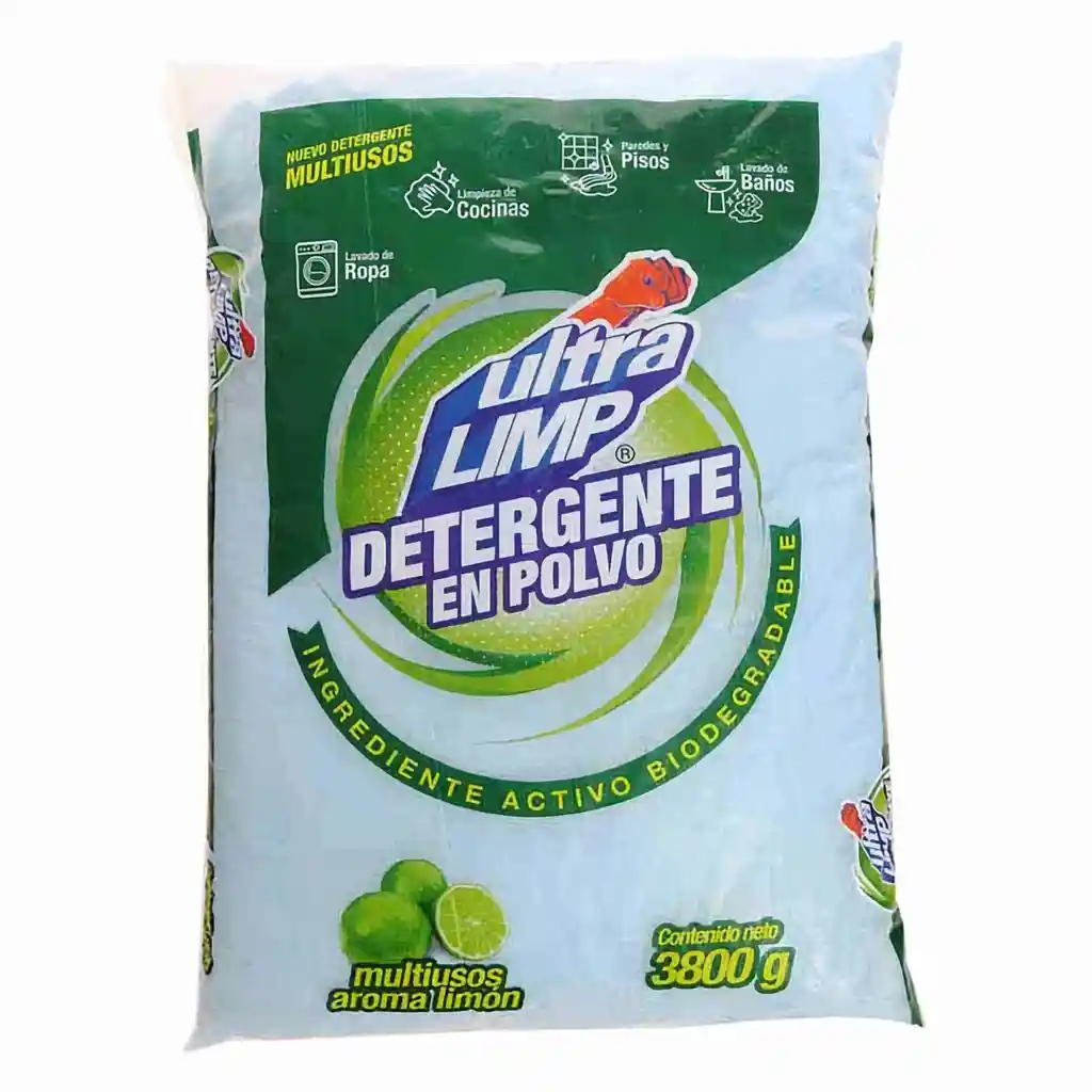 Ultra Limp Detergente en Polvo Multiusos Limón