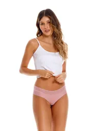 Panty Cachetero Mujer Rosa Talla S