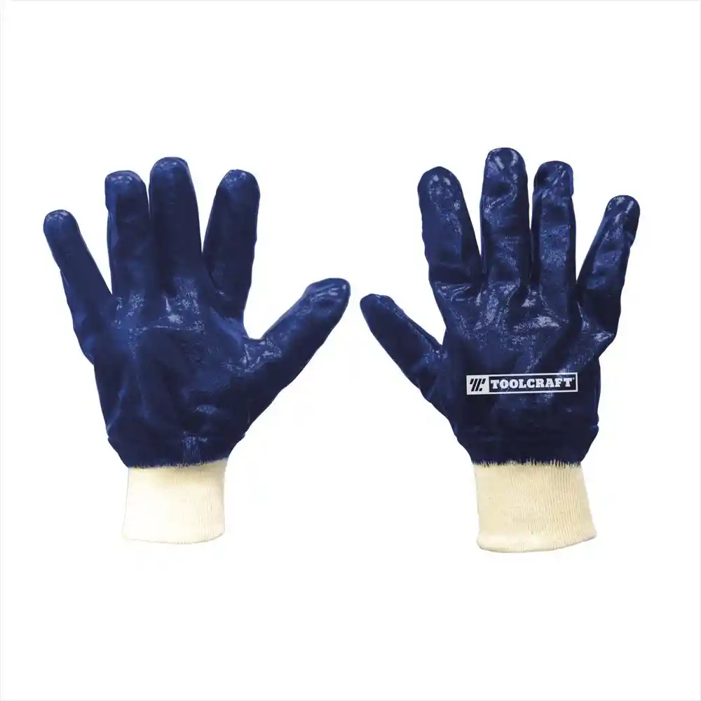 Guantes de Algodón y Nitrilo Unitalla Toolcraft Anti Corte Toolcraft