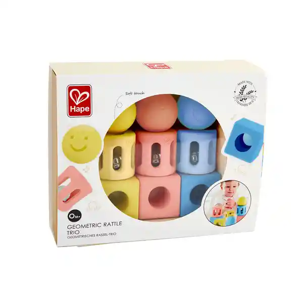 Hape Trío de Sonajeros Cascabel Geométrico