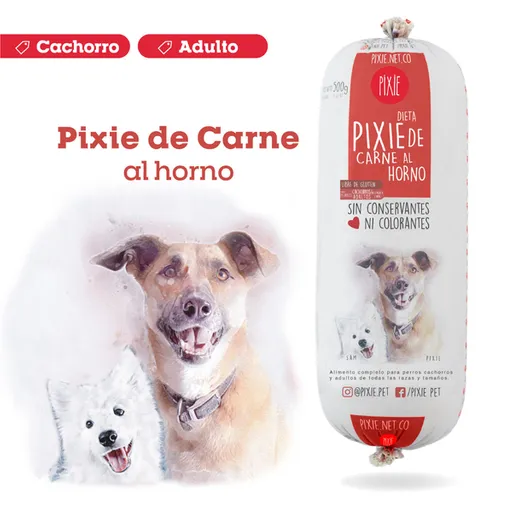 Pixie Alimento Para Perro Húmedo de Carne de Res al Horno
