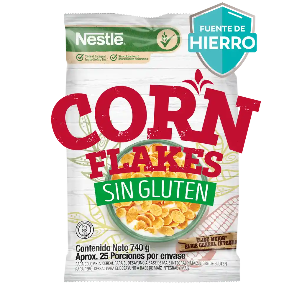 Cereal CORN FLAKES de NESTLÉ sin gluten x 740g