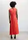 Vestido Letizia Coral Talla 18 Mujer Mango