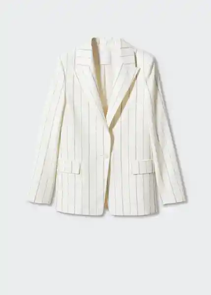 Blazer Americana Sophie Offwhite Talla 24 Mujer Mango