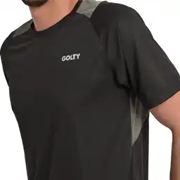 Camiseta Dry Active Bloque Negro/gris Golty Talla M