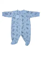 Pijama Enteriza 100% Alg 9/12meses-celeste