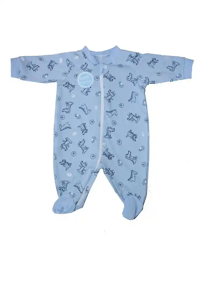 Pijama Enteriza 100% Alg 9/12meses-celeste