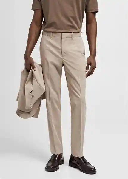 Pantalón Paris Beige Talla 40 Hombre Mango