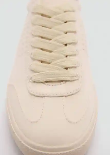 Tenis Uni Beige Talla 37 Mujer Mango