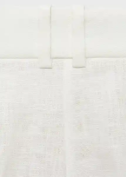 Pantalón Boreli Offwhite Talla 34 Mujer Mango