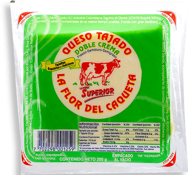 La Flor del Caquetá Queso Tajado Doble Crema 200 g
