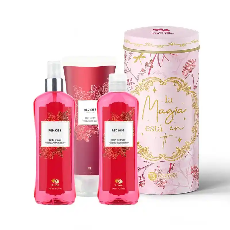 Ross D'Elen Set Body Splash Red Kiss + Body Lotion Baño Liquido