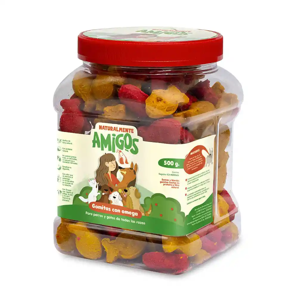 Gomitas Naturales de Proteina y Con Omega Gato y Perro