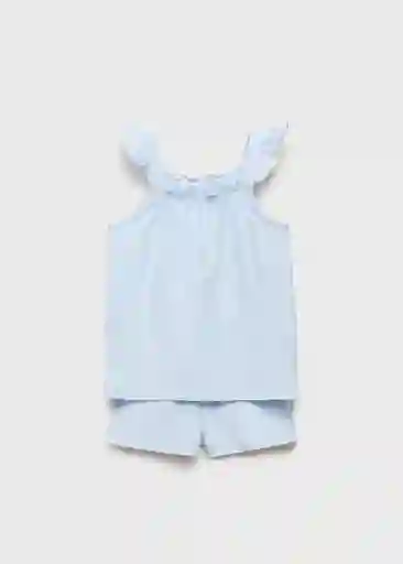 Pijama Tirante Zulib Celeste Talla 66 Niñas Mango