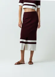 Falda Mujer Morado Sombrío Ultra Oscuro Talla M 542G035 Naf Naf