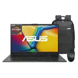 Portátil Asus Vivobook Go15 15.6" Ryzen 8gb Ram 512gb Ssd + Morral + Mouse Negro E1504fa-nj748w (sin Iva)
