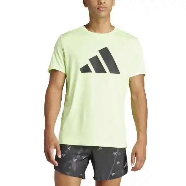 Adidas Camiseta Run It Tee Hombre Verde Talla L IN0078