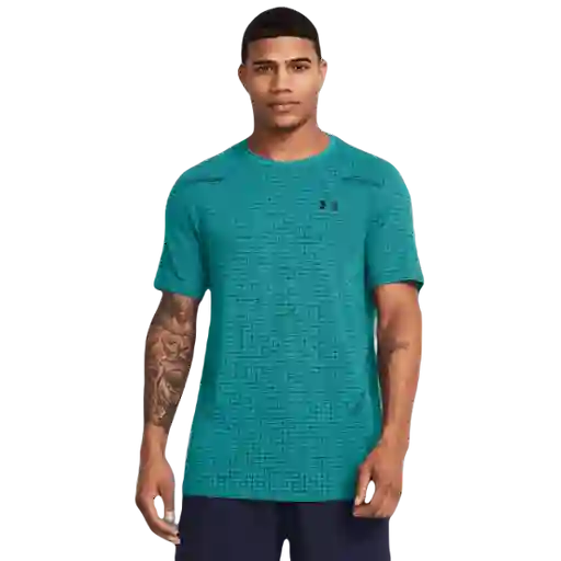 Under Armour Camiseta Seamless Grid Azul T. SM Ref: 1376921-464