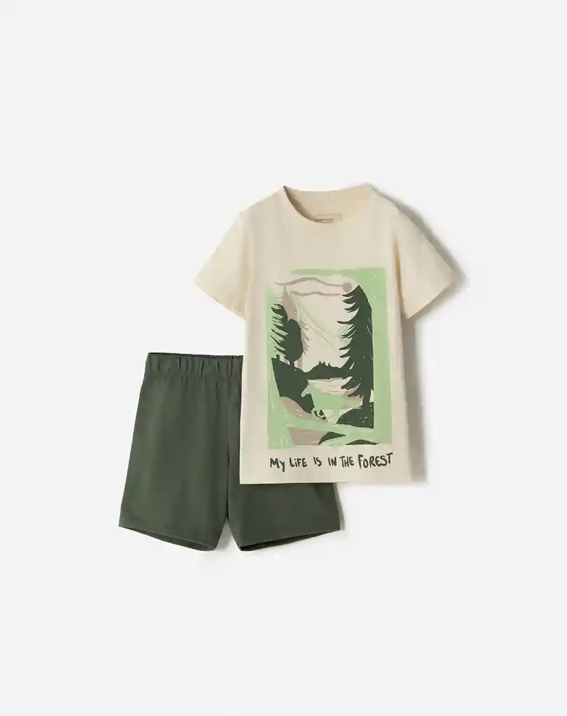 Pijama Camiseta + Bermuda en Algodón Bebito Fisor Baby Fresh