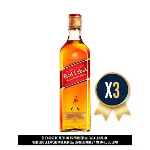 Johnnie Walker Red Label 1000Ml Combo X 3