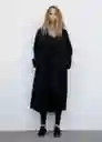 Abrigo Trench Geisha Negro Talla L Mujer Mango