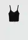 Top Spicy Negro Talla 24 Mujer Mango