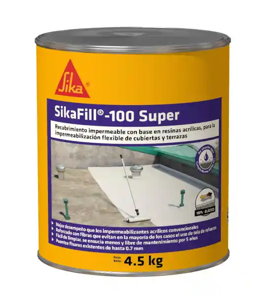 Sika Recubrimiento Impermeable Blanco SikaFill-100 Super