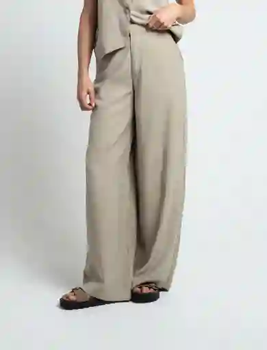 Pantalón Mujer Gris Rocoso Claro Talla L 432F099 Naf Naf