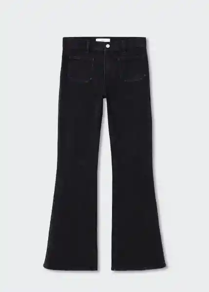 Jeans Valen Tejano Negro Talla 36 Mujer Mango