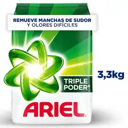 Detergente en Polvo Ariel Triple Poder de 3.3kg Jabon para Ropa