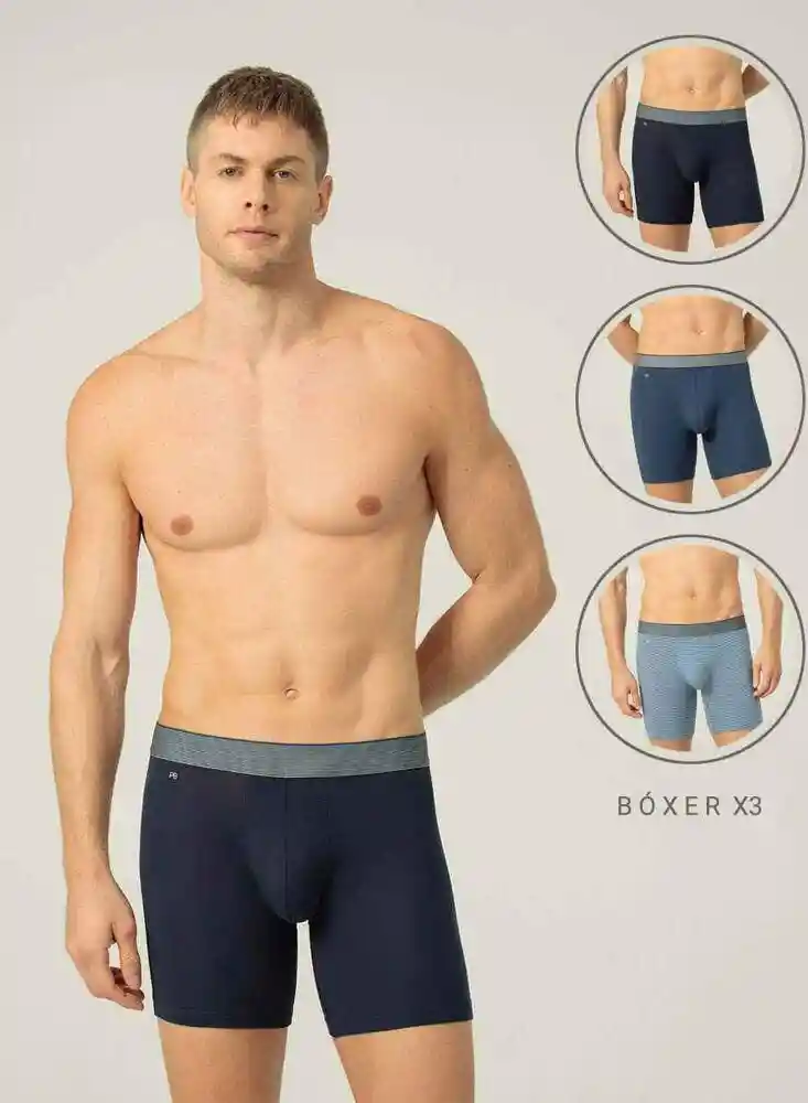 Pqtx3 Boxer Ajustado Largo S-surtido99