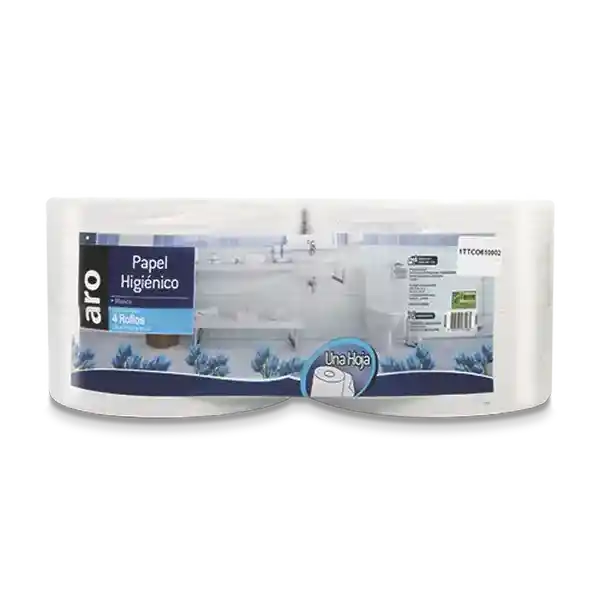 Aro Papel Higiénico Jumbo Una Hoja Blanco
