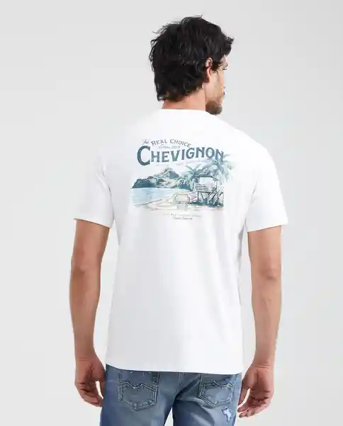 Camiseta Beach Graphic Crudo Prístino Claro T. S Chevignon