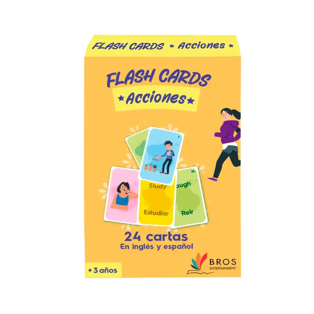 Libro Flash Cards Acciones 24 Cartas en Ingles y Espanol