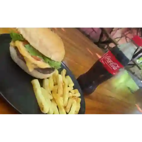 2 Cheese Burger + 2 Coca Colas
