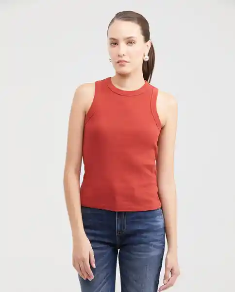 Camiseta Essential Tank Top Rojo Granate Oscuro T. XS Chevignon