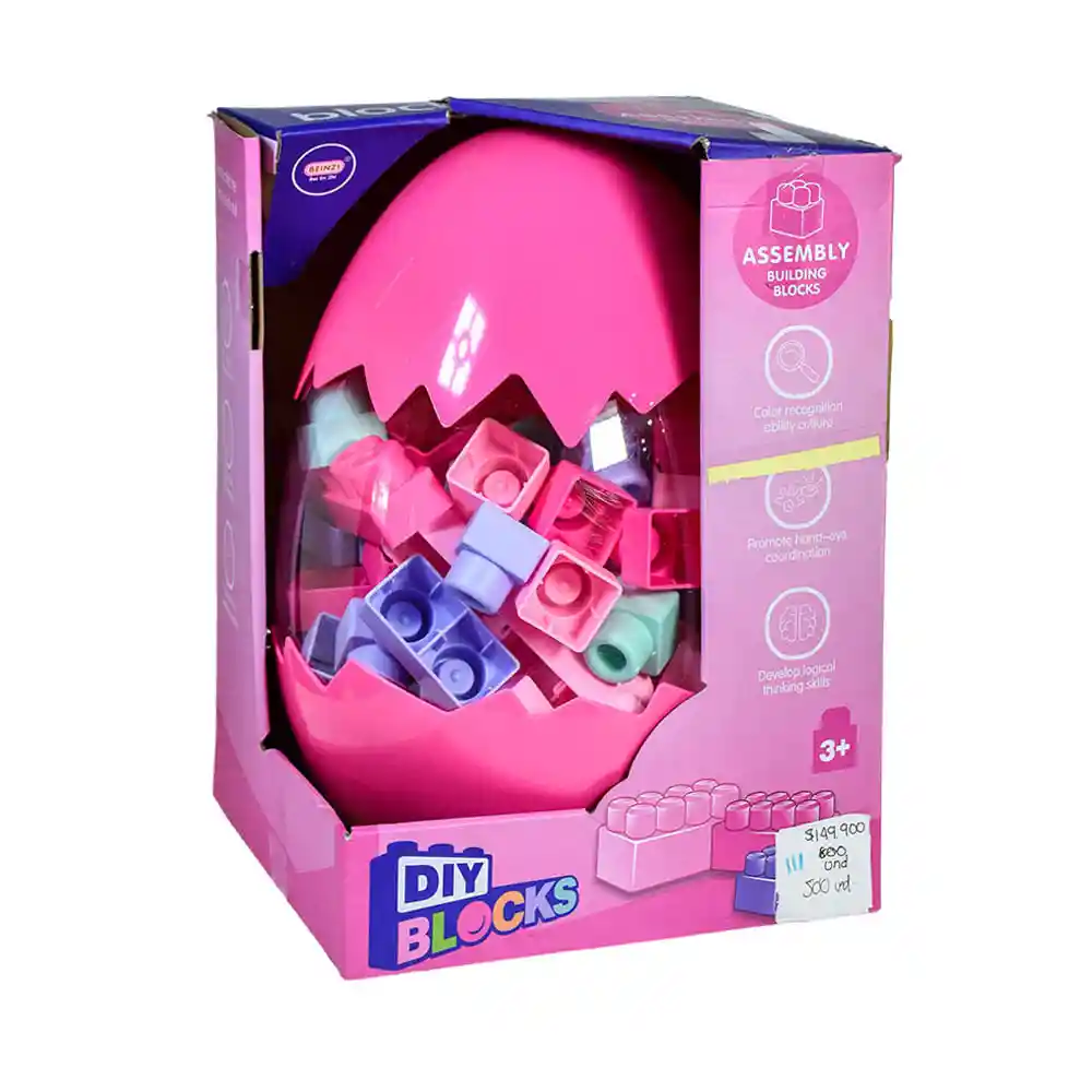 Set de Bloques Egg Funny Rosado