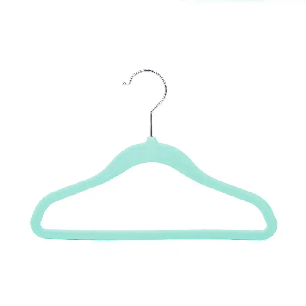 Colgador Kid Terciopelo Color Menta 5 Un Krea