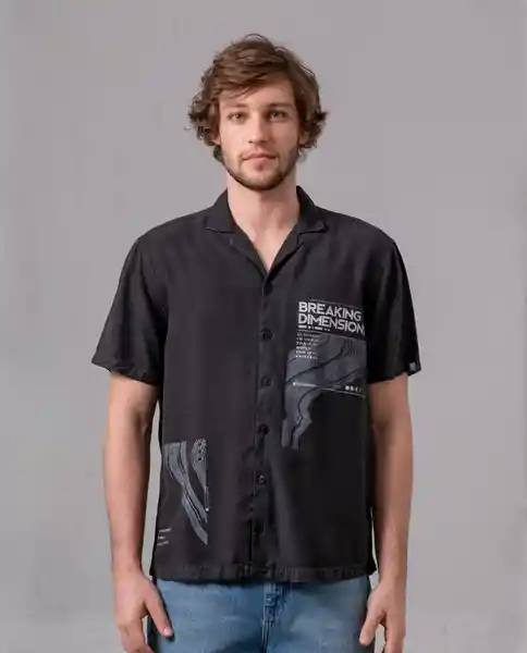 Camisa Hombre Negro Sombrio Ultraoscuro Talla S 89469 Rifle