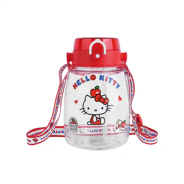 Vaso de Plástico Asa Hello Kitty Apple Rojo 1300 mL Miniso