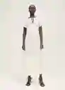 Vestido Moss Blanco Talla S Mujer Mango