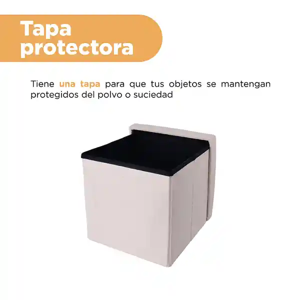 Organizador de Tela Plegable Cuadrada Beige Miniso