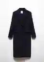Abrigo Borabora Navy Talla L Mujer Mango