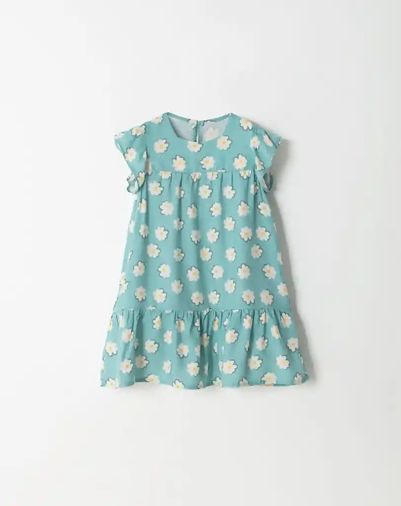 Vestido Cuello Redondo Manga Corta Bebita Kiyez Baby Fresh Talla 4t