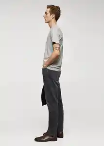 Camiseta Cherlo Gris Medio Vigoré Talla M Hombre Mango