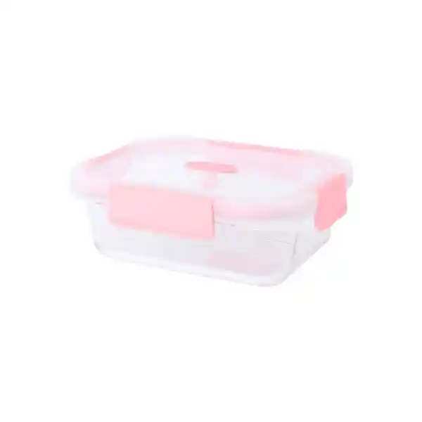 Contenedor de Alimentos de Vidrio Rosa 640 mL Miniso