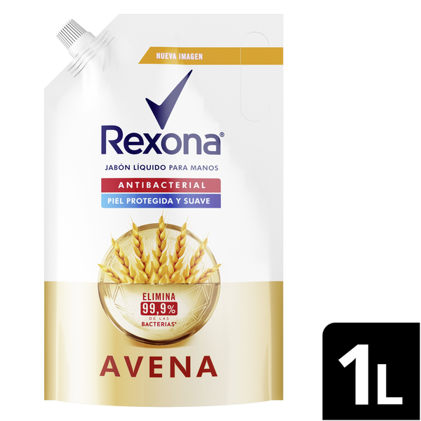 Rexona Jabón Líquido para Manos Antibacterial de Avena 1 l