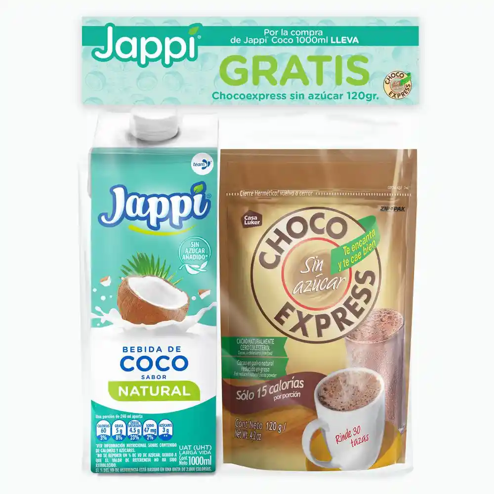 Prom Bebida Coco Gts Choco Jappi