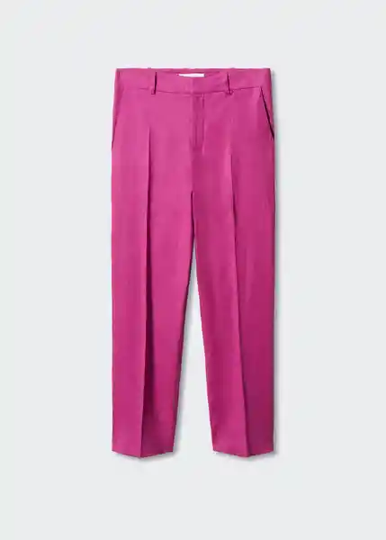 Pantalón Boreli Morado Talla 36 Mujer Mango